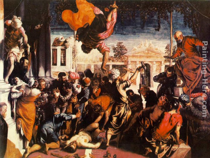 The Miracle of St Mark freeing the Slave painting - Jacopo Robusti Tintoretto The Miracle of St Mark freeing the Slave art painting